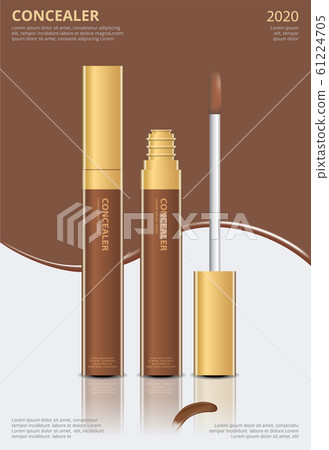 Poster Template Design Concealer with Package Vector Illustration 61224705