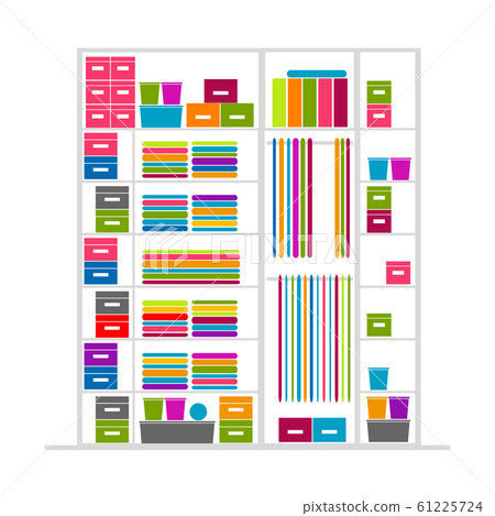 Wardrobe inside, illustration for your design Wardrobe inside, illustration for your design 61225724