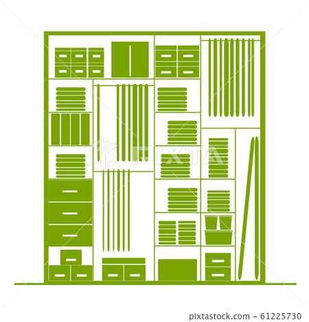 Wardrobe inside, illustration for your design Wardrobe inside, illustration for your design 61225730