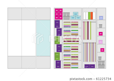 Wardrobe inside, illustration for your design Wardrobe inside, illustration for your design 61225734