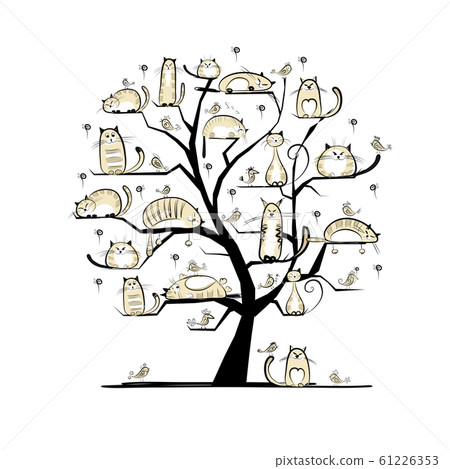 vector, cat, sketch 61226353