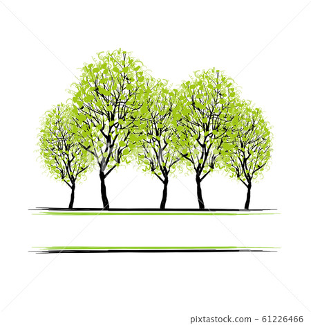 Green grove with trees for your design 61226466