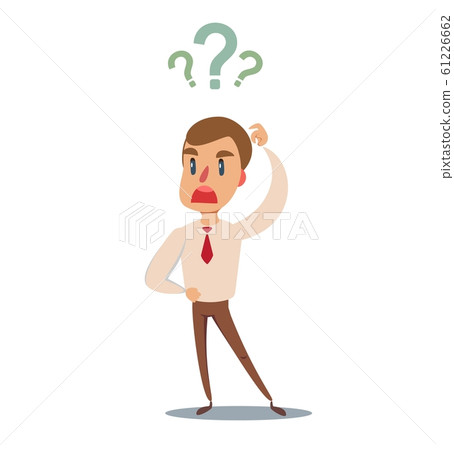 Young businessman having no idea, Business concept Young businessman having no idea, Business concept 61226662