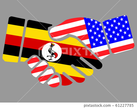 Uganda and USA flags Handshake vector Uganda and USA flags Handshake vector 61227785