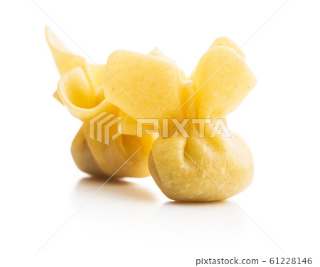 Italian stuffed pasta. Sacchettini pasta. Italian stuffed pasta. Sacchettini pasta. 61228146
