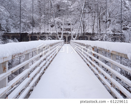 冬季高山朝日博物館村福來橋 冬季高山朝日博物館村福來橋 61229611