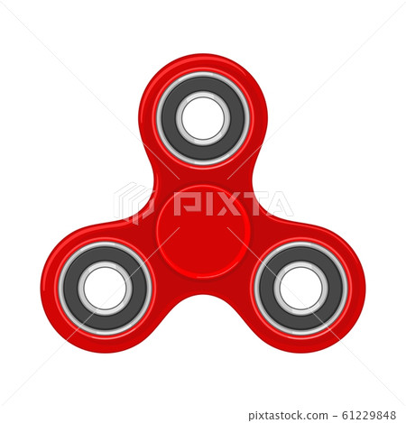 Toy red spinner. Vector flat color illustration. 61229848