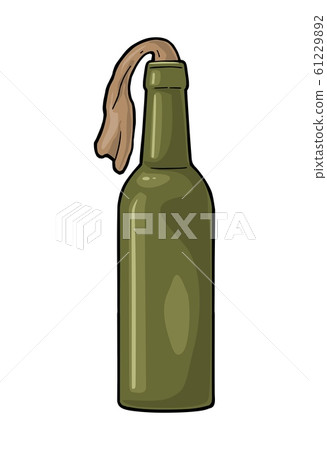 Molotov Cocktail. Engraving vintage vector 61229892