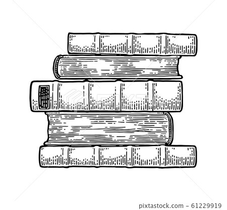Pile of lying old books isolated on white Pile of lying old books isolated on white 61229919