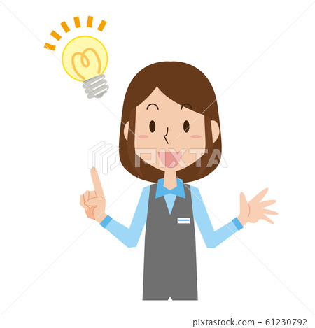 Female receptionist, clerk, clerk, upper body, inspirational idea 61230792