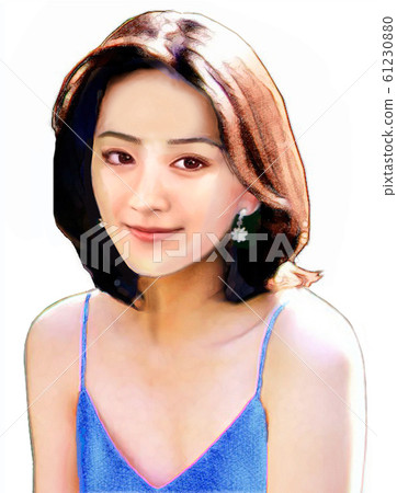 女人穿著吊帶背心風格放鬆 61230880
