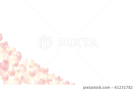 Heart frame pink bottom left - Stock Illustration [61231782] - PIXTA