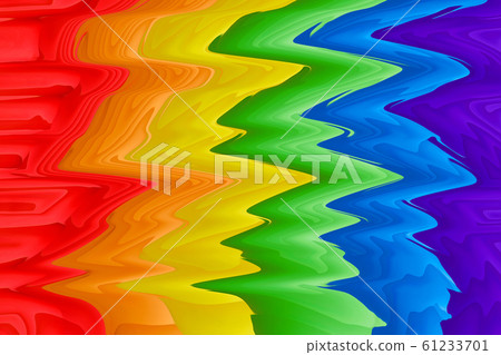 Motion blurred picture of a gay rainbow flag 61233701