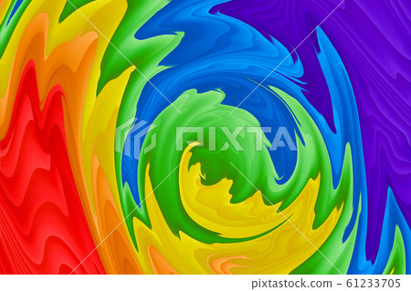 Motion blurred picture of a gay rainbow flag 61233705