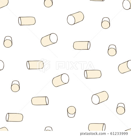 Positive fashion endless texture with marshmallow isolated on white. Vector colorful hand drawn seamless pattern in light colors. Fabric print with candies. Polka dot backdrop. Minimalistic ornament Positive fashion endless texture with marshmallow isolated on white. Vector colorful hand drawn seamless pattern in light colors. Fabric print with candies. Polka dot backdrop. Minimalistic ornament 61233999