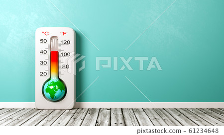 Earth Thermometer Global Warming Concept - Stock Illustration [61234648 ...