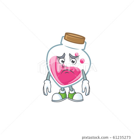 A picture of pink potion showing afraid look face A picture of pink potion showing afraid look face 61235273