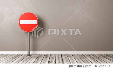 Access Denied Road Sign on Wooden Floor Access Denied Road Sign on Wooden Floor 61235593
