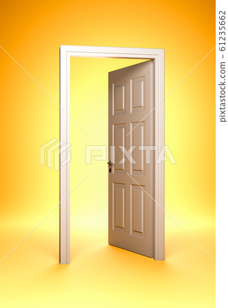 Open Door And Door Jamb Stock Illustration 61235662 Pixta