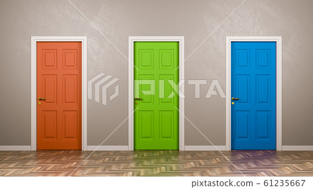 Three Closed Doors in the Room 61235667