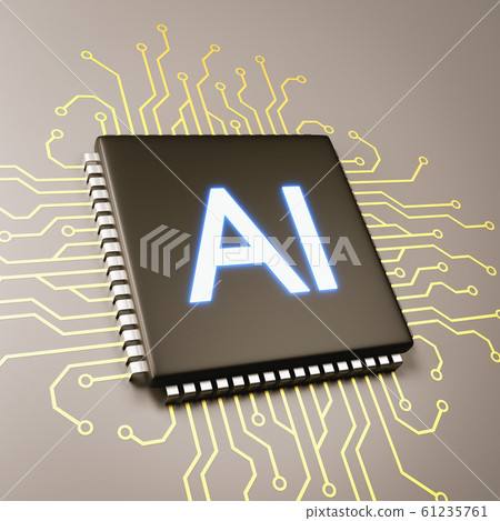 Computer Processor Artificial Intelligence Concept Computer Processor Artificial Intelligence Concept 61235761