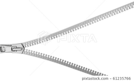 Zipper Isolated on White Zipper Isolated on White 61235766