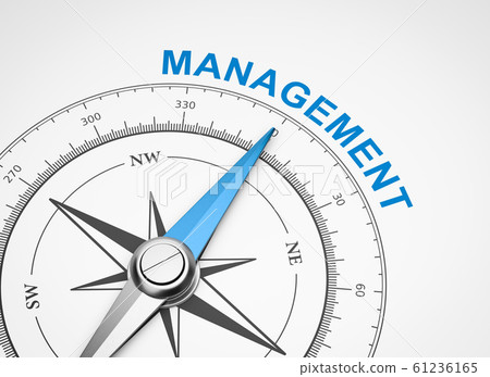 Compass on White Background, Management Concept 61236165