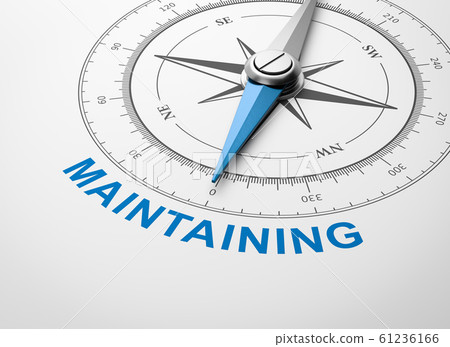 Compass on White Background, Maintaining Concept Compass on White Background, Maintaining Concept 61236166