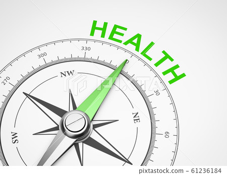 Compass on White Background, Health Concept Compass on White Background, Health Concept 61236184