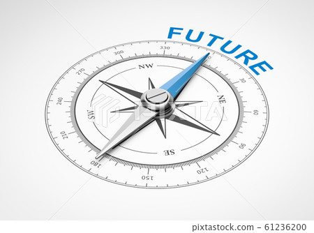 Compass on White Background, Future Concept 61236200