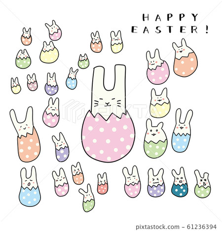 Easter egg rabbit (with main line) 61236394