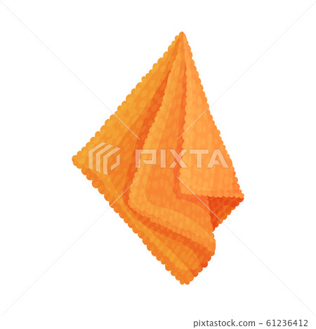 Hanging Towel Isolated on White Background Vector Household Item 61236412