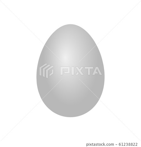 Gray egg on a white background. Minimal festive style for Easter patterns. 3D illustration. Gray egg on a white background. Minimal festive style for Easter patterns. 3D illustration. 61238822