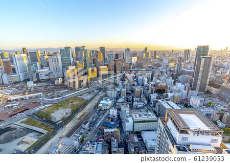 Osaka Kita cityscape evening view Osaka Kita cityscape evening view 61239053