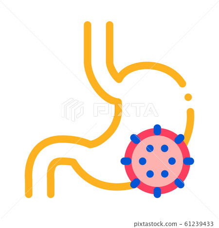 Stomach Infection Icon Vector Outline Illustration 61239433