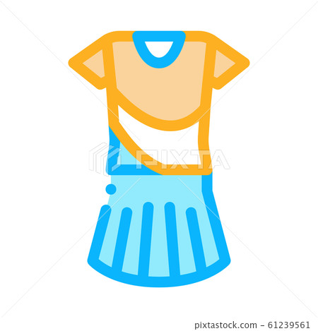 Woman Tennis Suit Icon Vector Outline Illustration 61239561