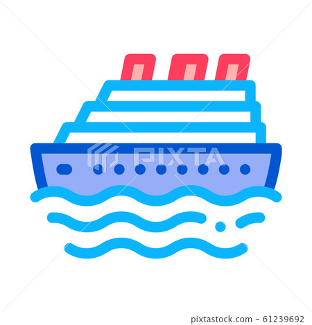 Cruise Ship Icon Vector Outline Illustration Cruise Ship Icon Vector Outline Illustration 61239692