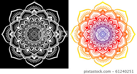 Applied Thai art pattern in Mandala style. 61240251