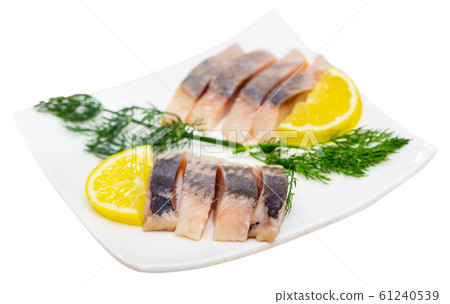 Fillet herring with dill and lemon 61240539