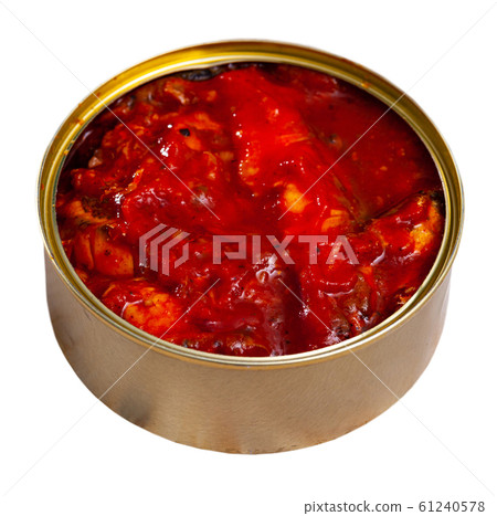Tinned small sprat riga fried in tomato sauce, nobody Tinned small sprat riga fried in tomato sauce, nobody 61240578