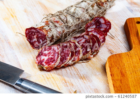 Italian dry-cured Salami sausage 61240587