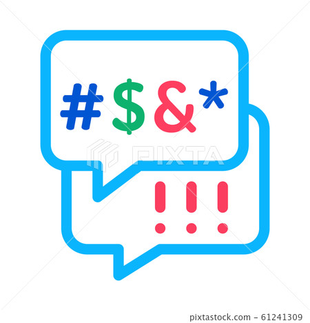 Obscene Language Icon Vector Outline Illustration Obscene Language Icon Vector Outline Illustration 61241309