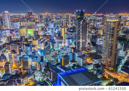 大阪北城市景觀夜景 大阪北城市景觀夜景 61241508