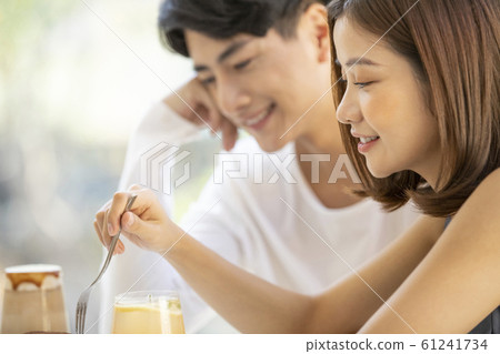 A couple doing a date A couple doing a date 61241734