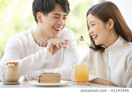 A couple doing a date A couple doing a date 61241948