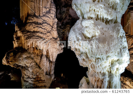 Postojna caves interior view panorama Postojna caves interior view panorama 61243765