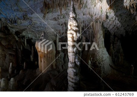 Postojna caves interior view panorama Postojna caves interior view panorama 61243769