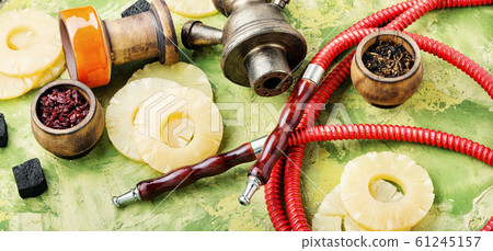 Pineapple flavored hookah. Pineapple flavored hookah. 61245157