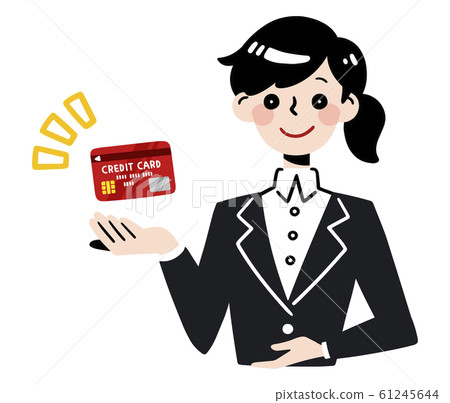 Business woman credit card 61245644