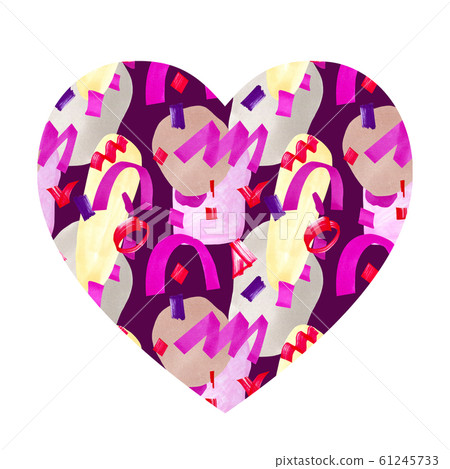 Abstract heart shaped background. Abstract heart shaped background. 61245733